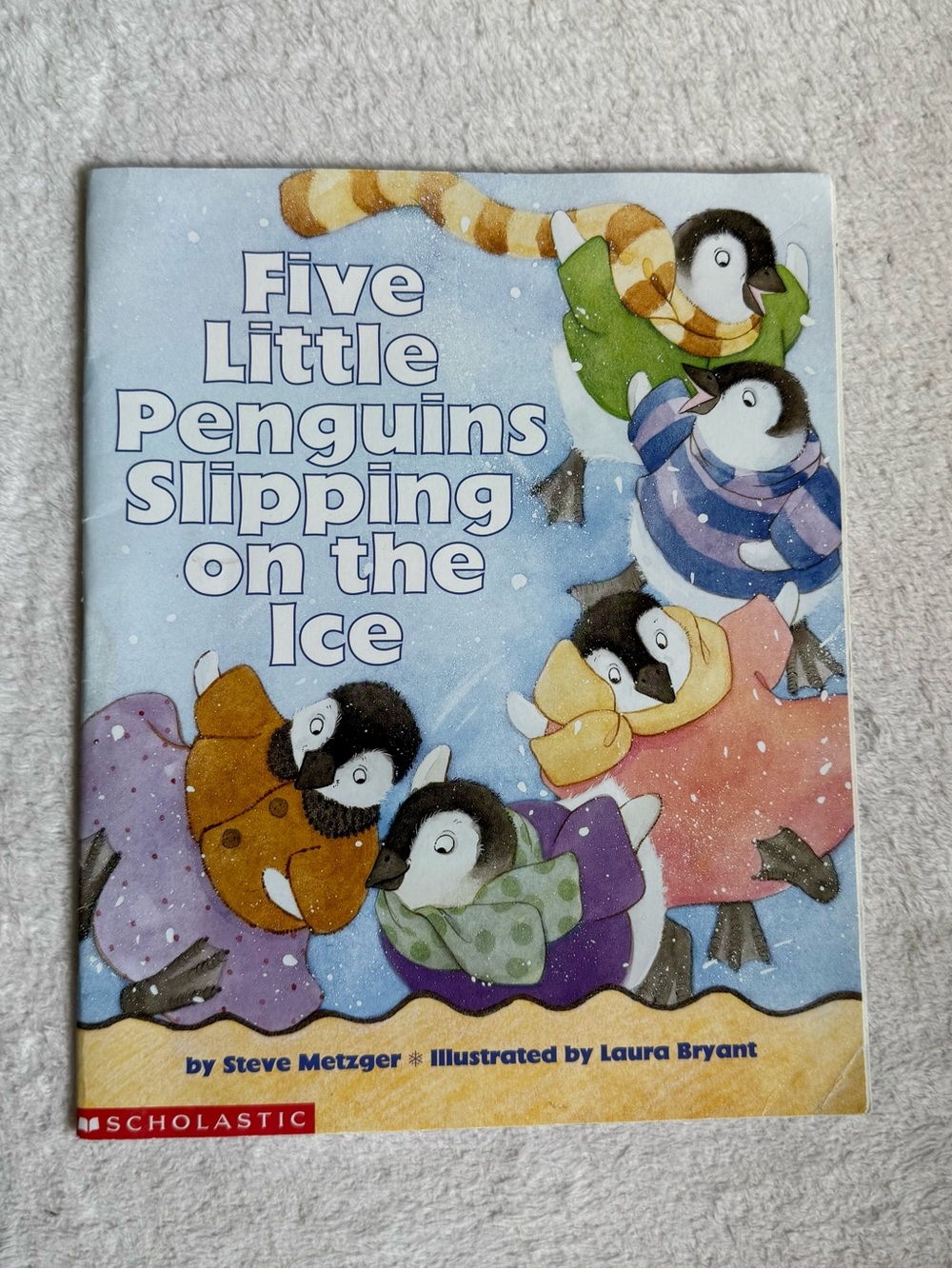 Scholastic Five Little Penguins Slipping on the Ice Book kids